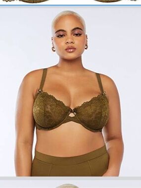 Savage X Fenty Olive Lace Underwire Bra